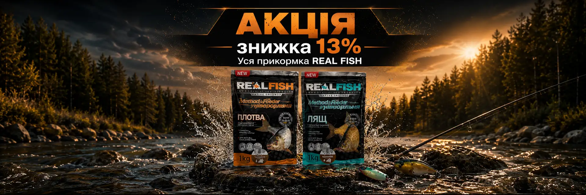 акція знижка на прикормку RealFish -13%