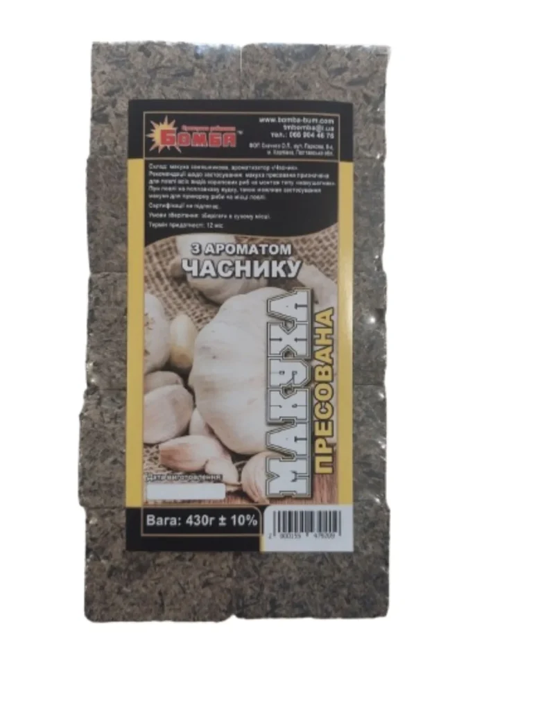 Пресована макуха Бомба з ароматом “Часнику” 430г